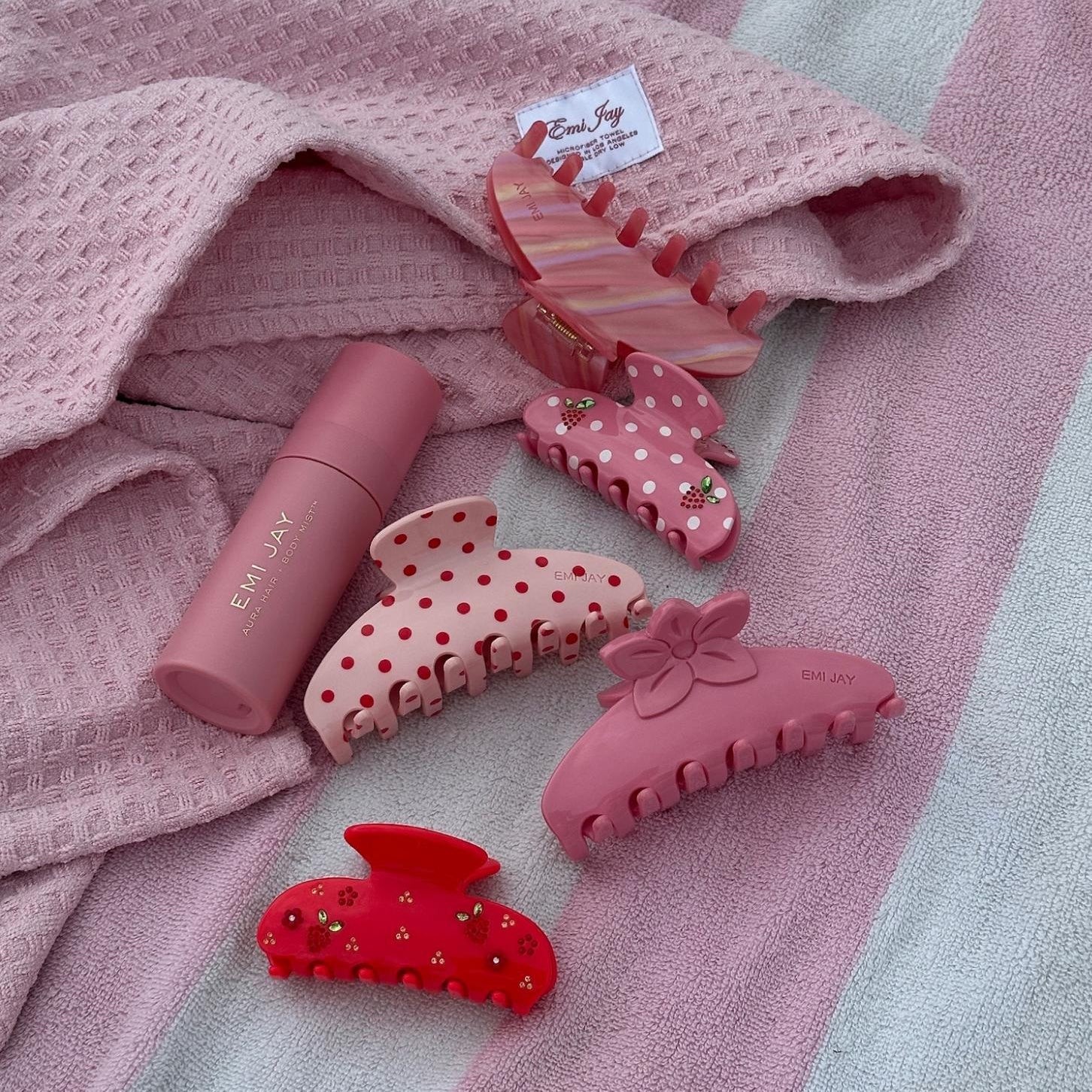 Emi Jay Big Effing Clip Lychee Hibiscus