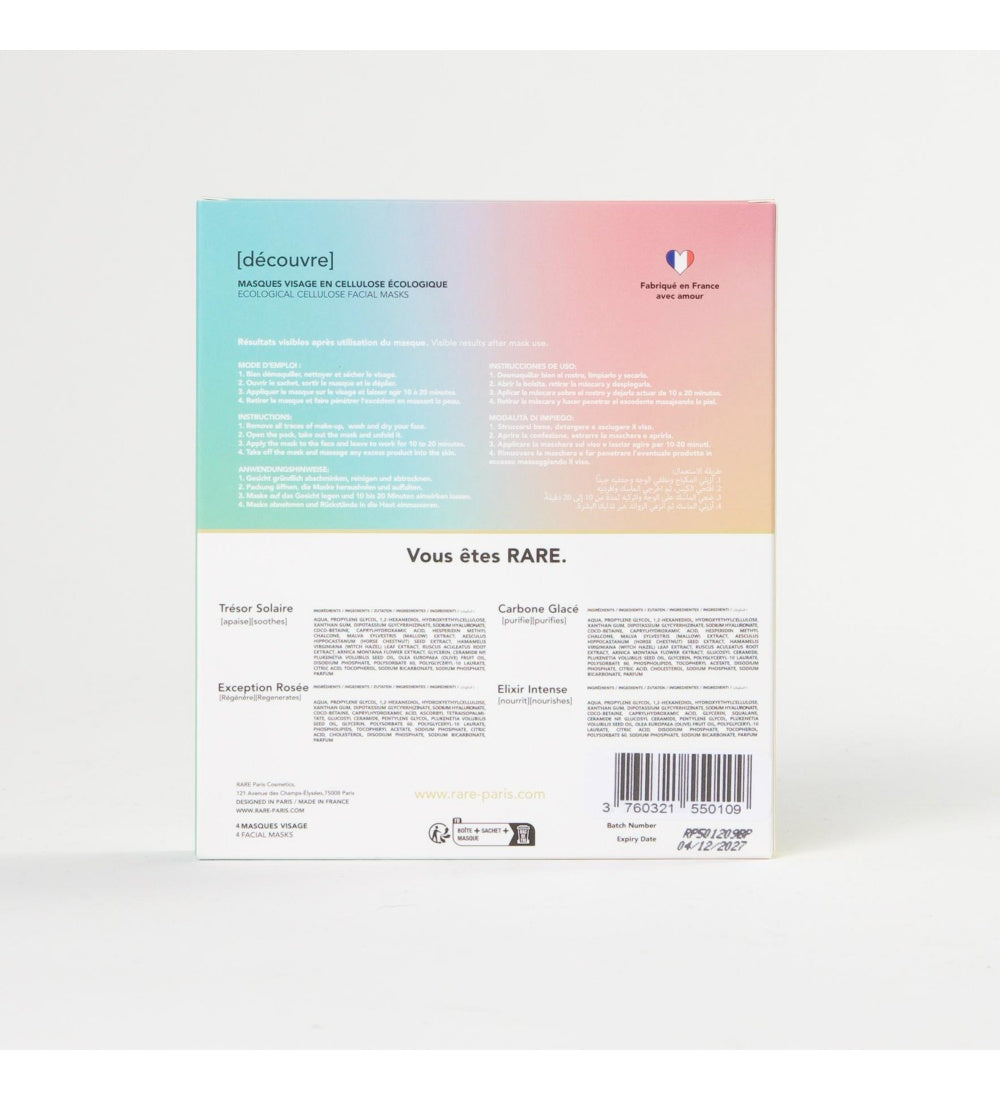Rare Paris Discovery box - 4 face masks