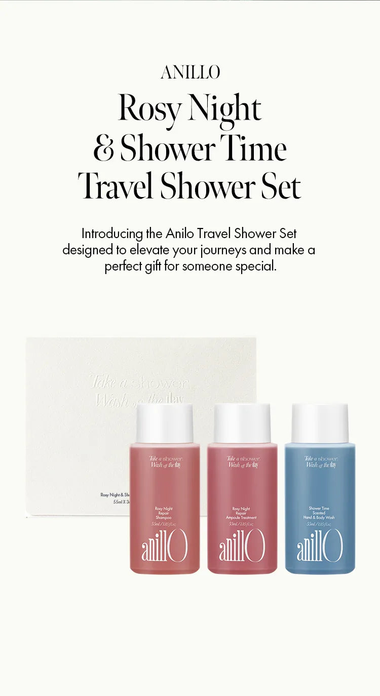anillO Rosy Night & Shower Time Travel Shower Set
